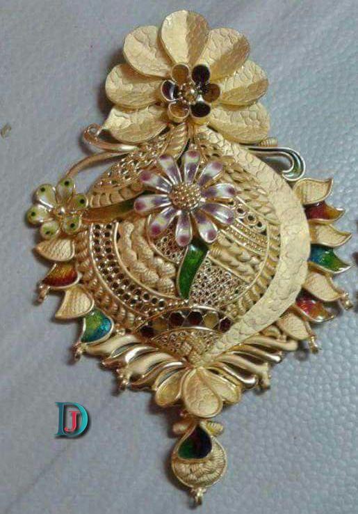 New and Latest Design of Rajasthani Desi gold Gala-Pendal 