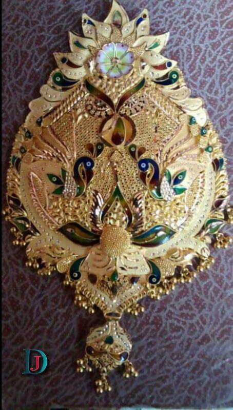 New and Latest Design of Rajasthani Desi gold Gala-Pendal 