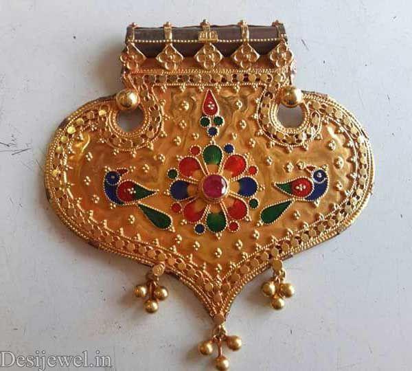 New and Latest Design of Rajasthani Desi gold Gala-Pendal  with weight 6 gm