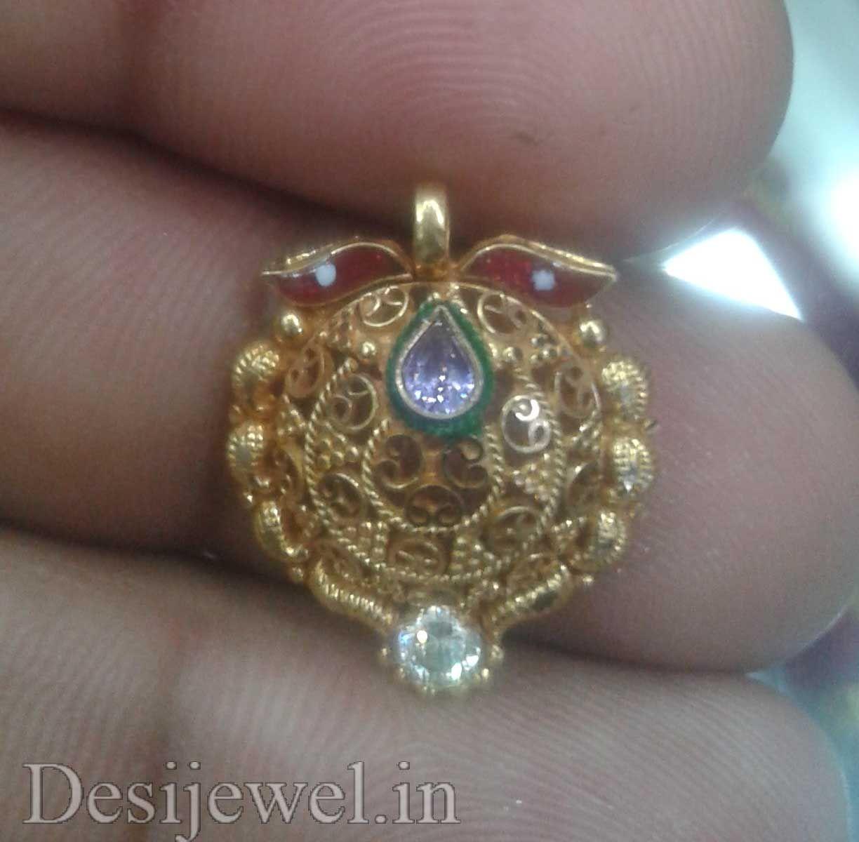 New and Latest Design of Rajasthani Desi gold Gala-Pendal  with weight 3 gm