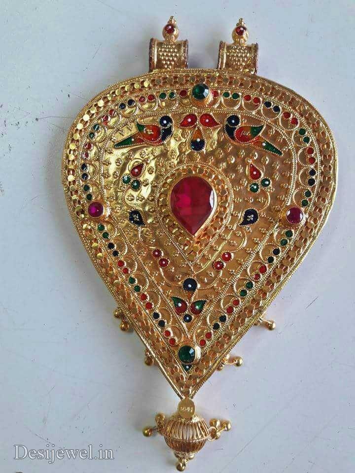 New and Latest Design of Rajasthani Desi gold Gala-Pendal 