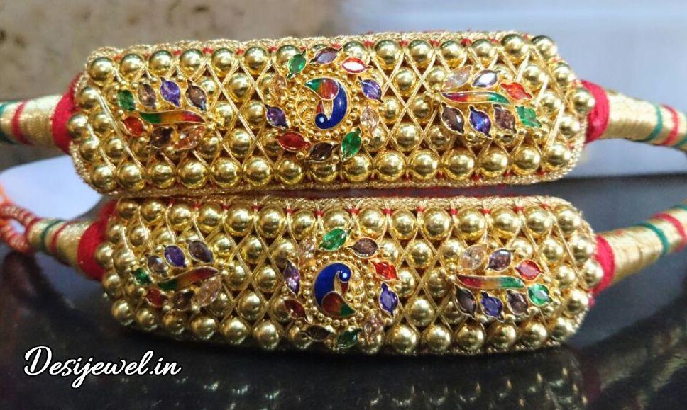 New and Latest Design of Rajasthani Desi gold Hath-Punach 