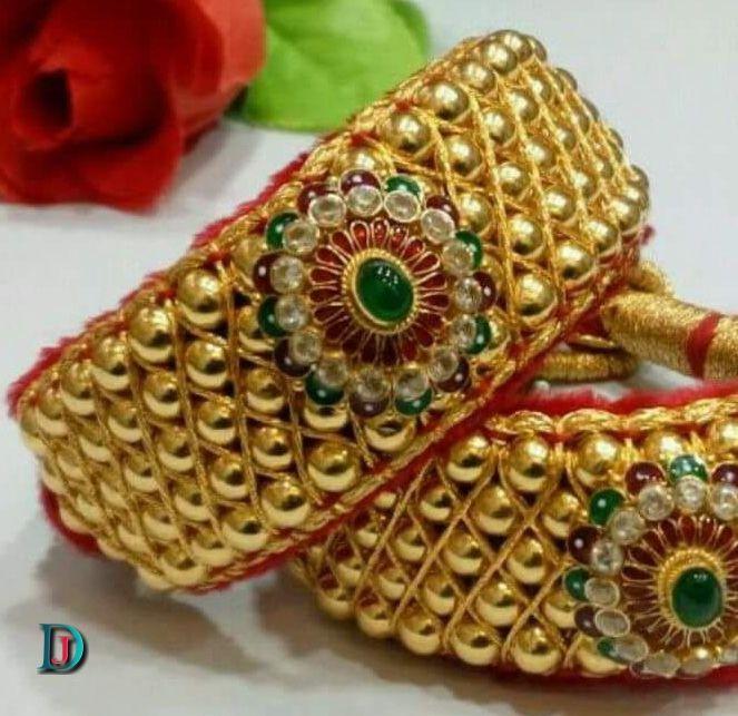 New and Latest Design of Rajasthani Desi gold Hath-Punach 