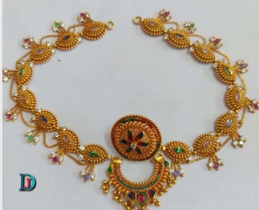 New and Latest Design of Desi Indian Rajasthani Gold Rakhdi-Set 
