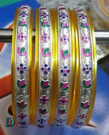 New and Latest Design of Rajasthani Desi Silver Bangles 