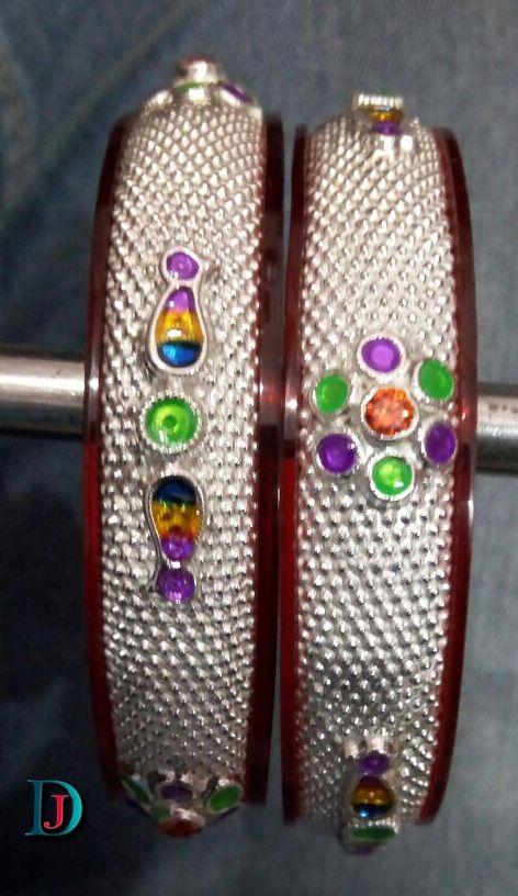 New and Latest Design of Rajasthani Desi Silver Bangles 