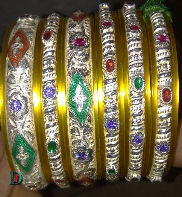 New and Latest Design of Rajasthani Desi Silver Bangles 