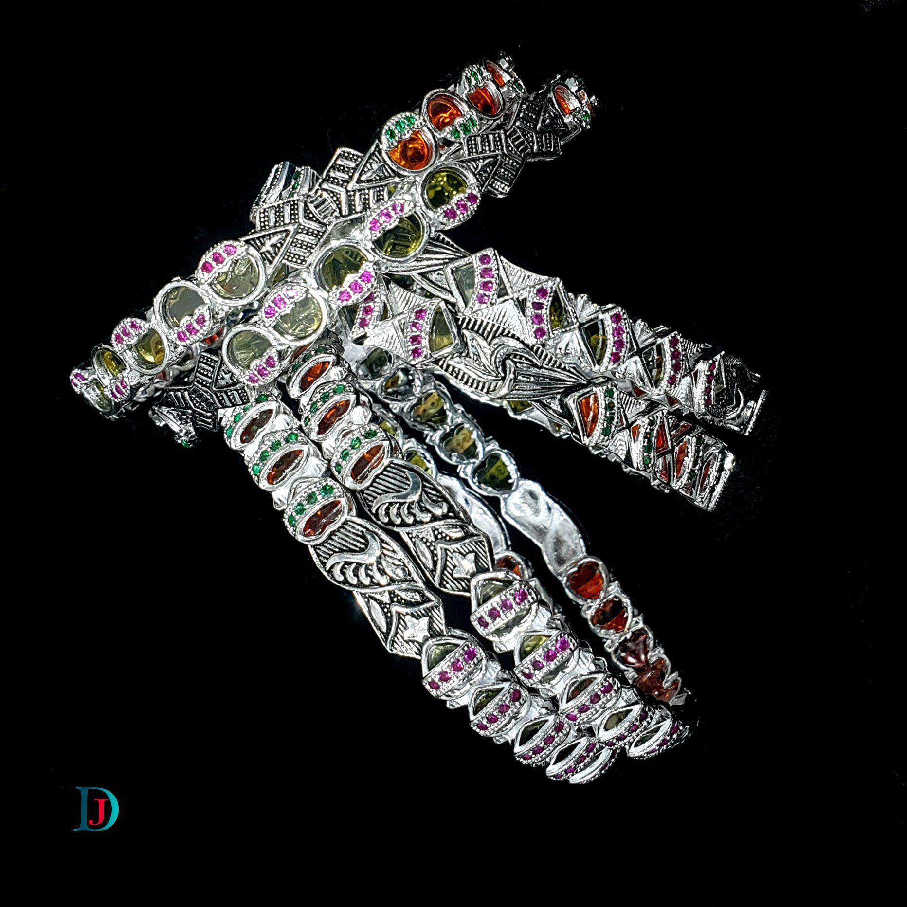 New and Latest Design of Desi Rajasthani Silver Bangles 