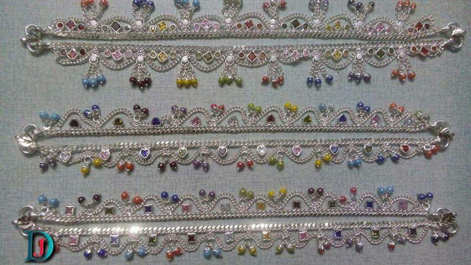 New and Latest Design of Rajasthani Desi Silver Fancy-Paayal 