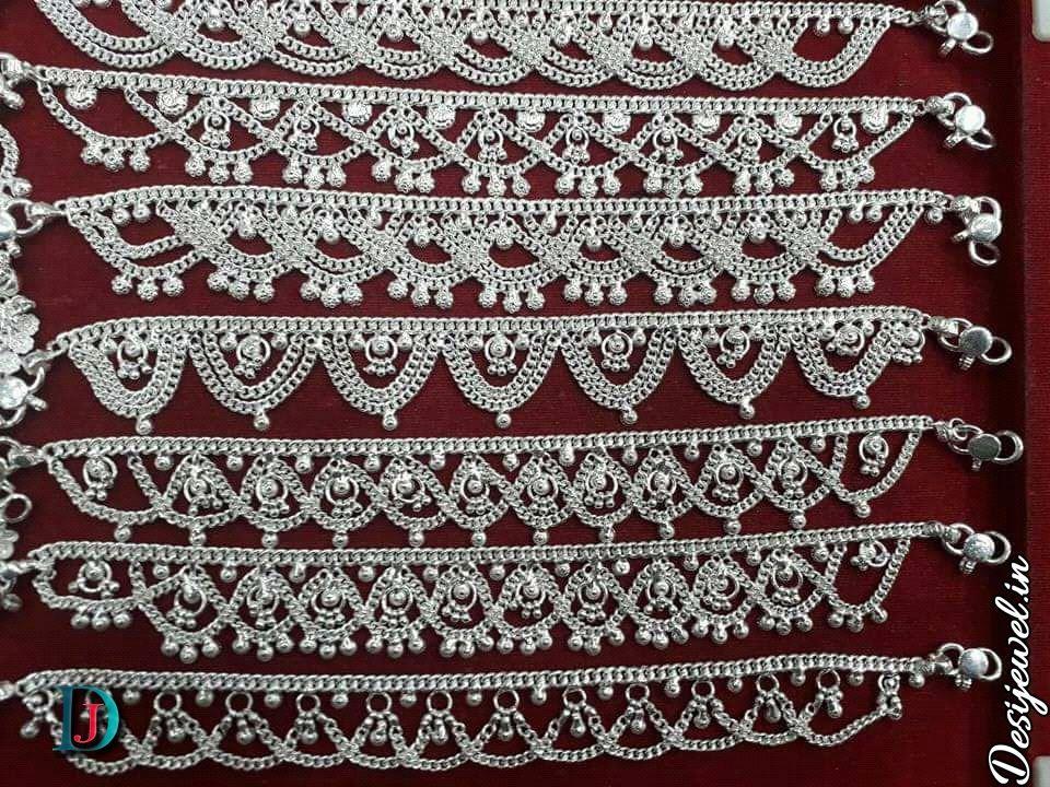 New and Latest Design of Rajasthani Desi Silver Fancy-Paayal 