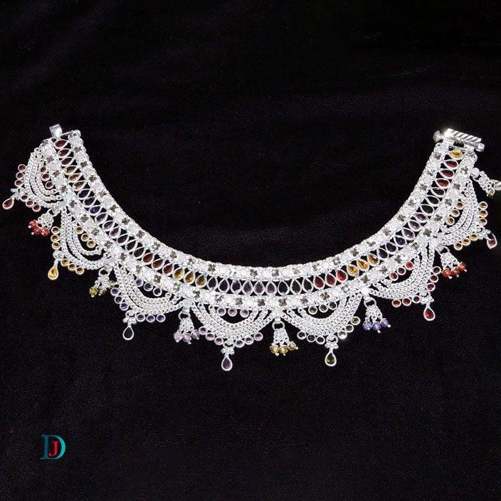 New and Latest Design of Desi Rajasthani Silver Paayal 