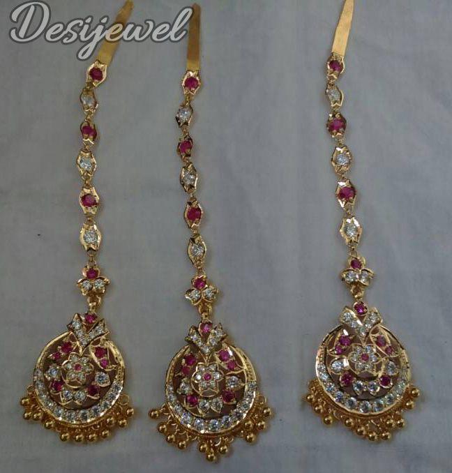 New and Latest Design of Rajasthani Desi gold sar-teeka 