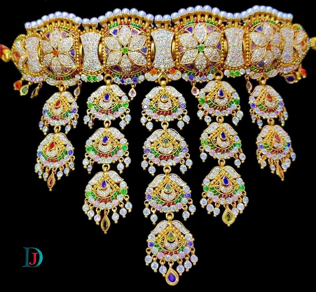 New and Latest Design of Desi Indian Rajasthani Gold Aad  with weight 60 gm