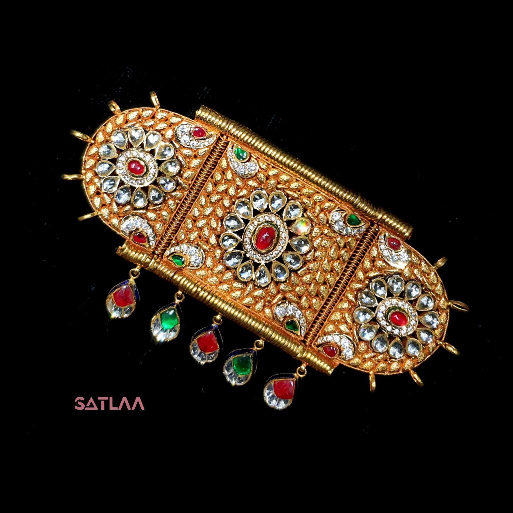 New and Latest Design of Satlaa Desi Indian Rajasthani Gold Baajubandh 