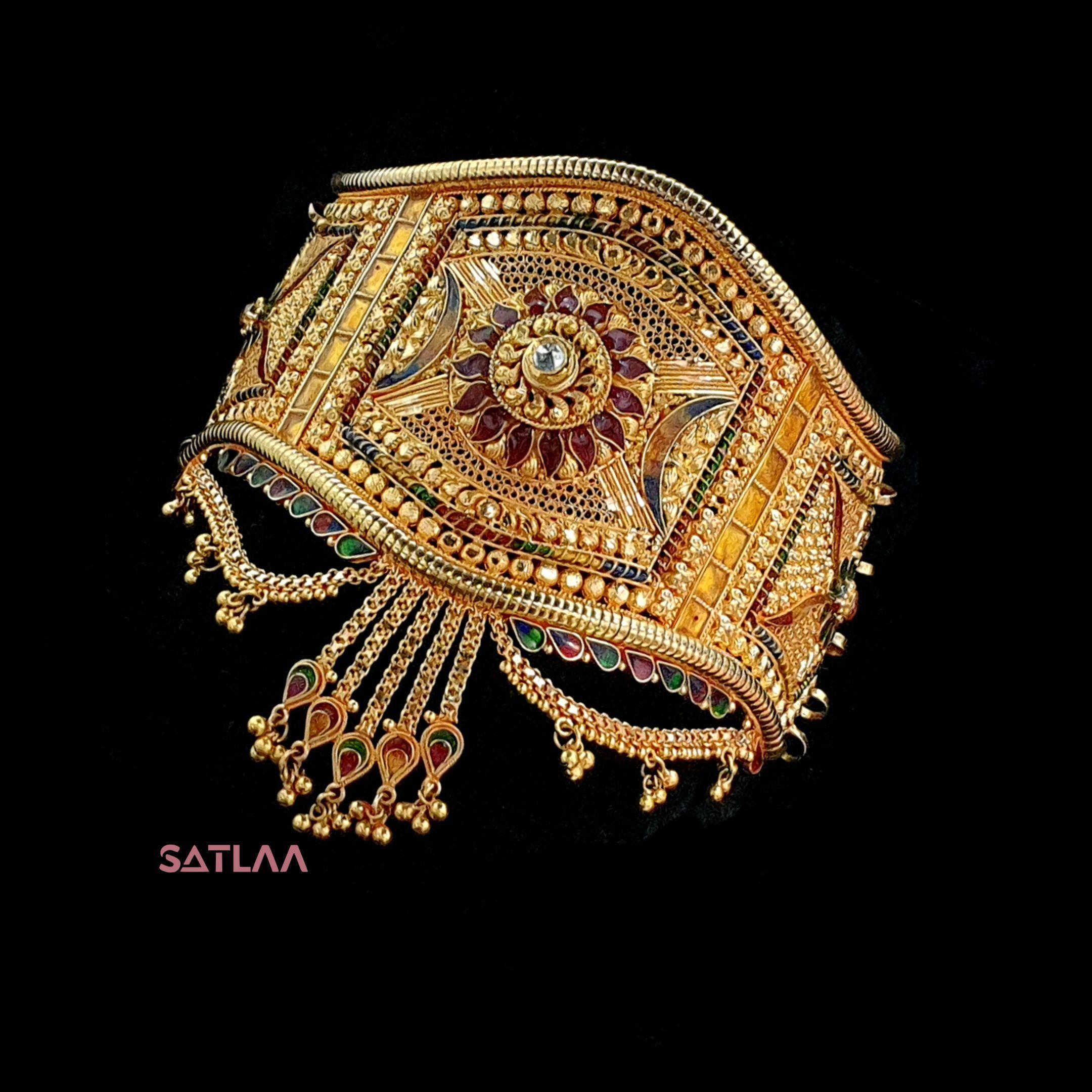 New and Latest Design of Satlaa Desi Indian Rajasthani Gold Baajubandh 
