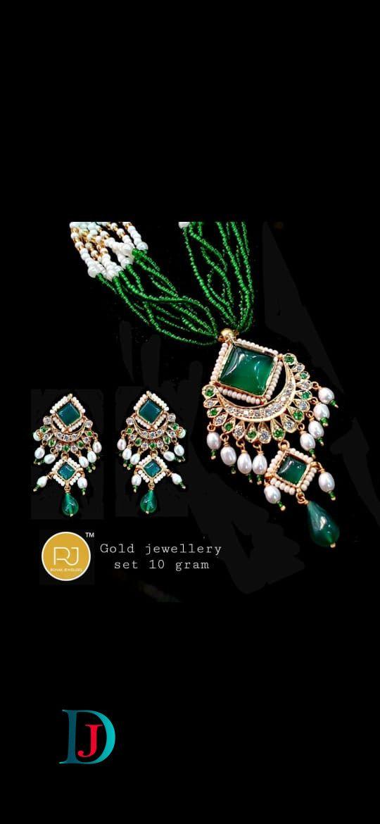 New and Latest Design of Desi Indian Rajasthani Gold Chik-Set 