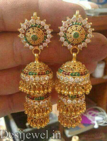 New and Latest Design of Rajasthani fancy gold kaan-jhoomariya 