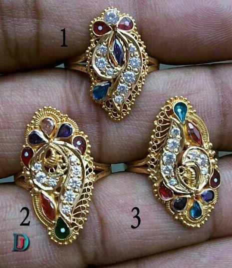 New and Latest Design of Rajasthani fancy gold Ladies-Ring  with weight 5 gm
