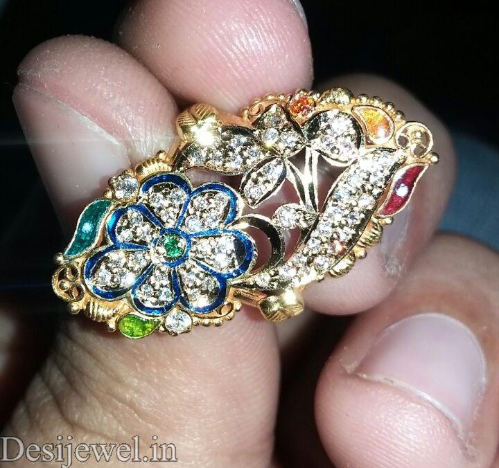 New and Latest Design of Rajasthani fancy gold Ladies-Ring  with weight 5 gm