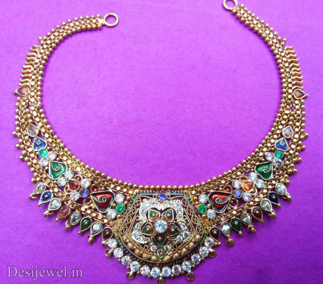New and Latest Design of Rajasthani fancy gold Necklace  New and Latest Design of Rajasthani fancy gold Necklace