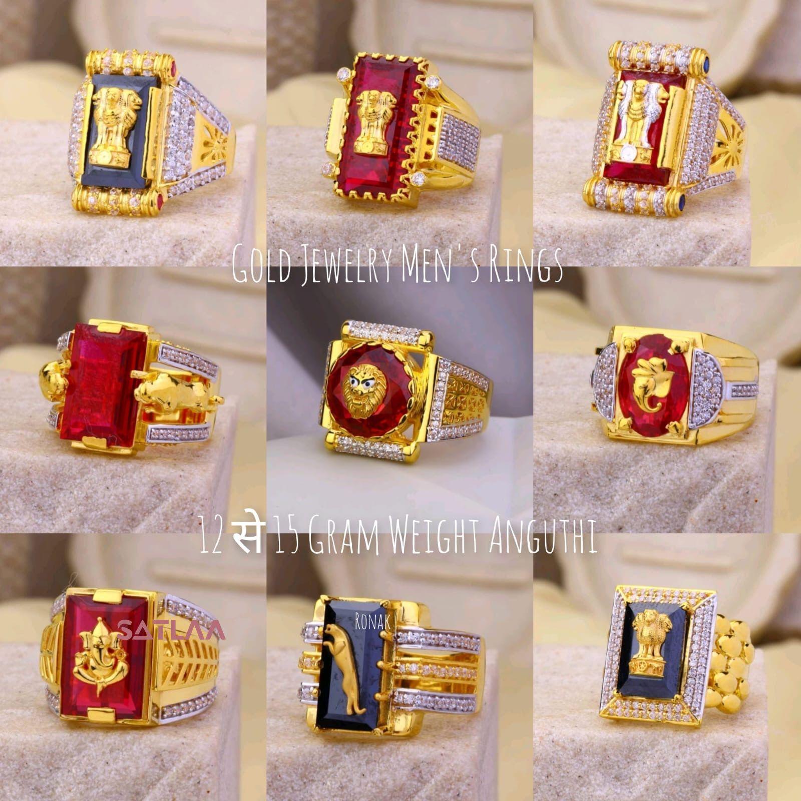 New and Latest Design of Desi Indian Rajasthani Gold Gents-Ring | Traditional Marwari Men's Bands 