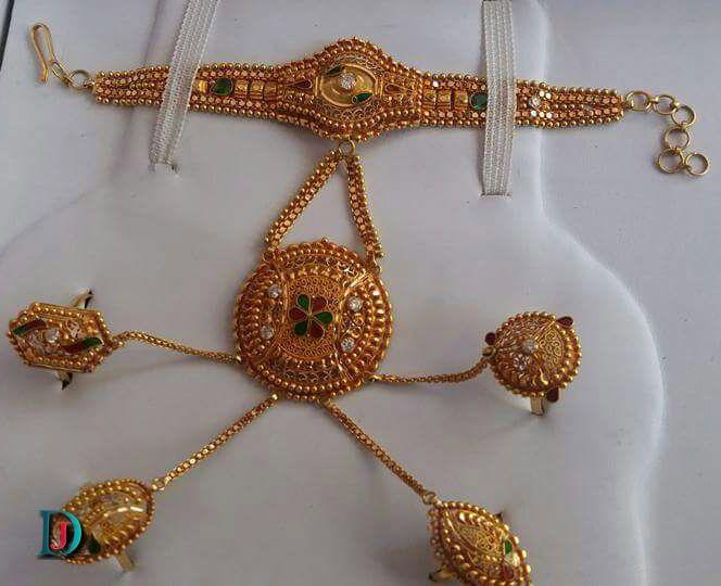 New and Latest Design of Rajasthani Desi gold hathphol 