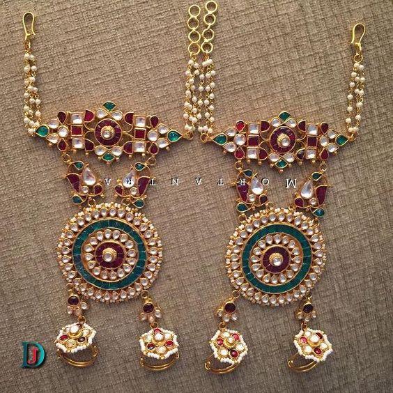 New and Latest Design of Rajasthani Desi gold kundan hathphol 