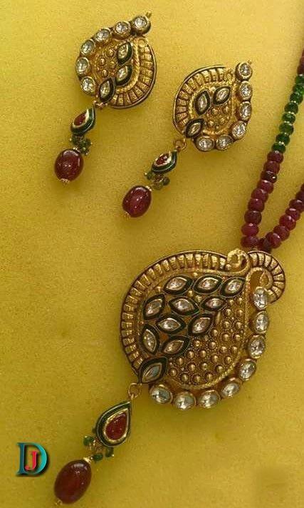 New and Latest Design of Rajasthani Desi gold kundan Gala-Pendal 