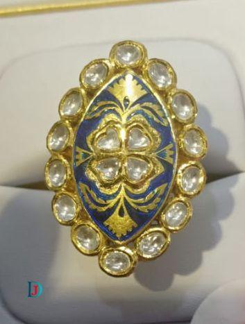 New and Latest Design of Desi Indian Rajasthani Gold Ladies-Ring 