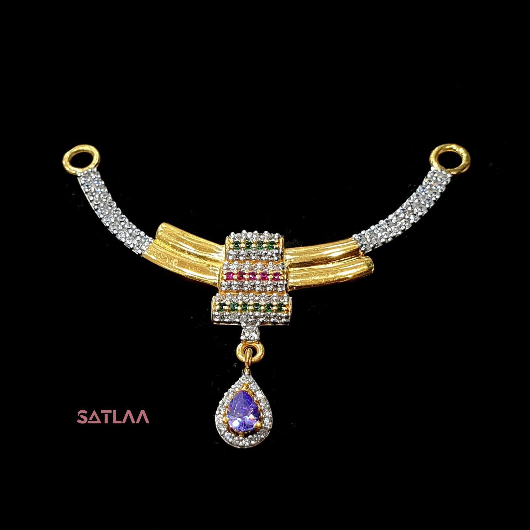 New and Latest Design of Satlaa Desi Indian Rajasthani Gold Mangalsutra 