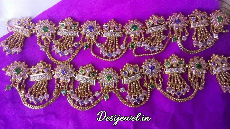 New and Latest Design of Rajasthani Desi gold Rakhdi-Set  with weight 30 gm