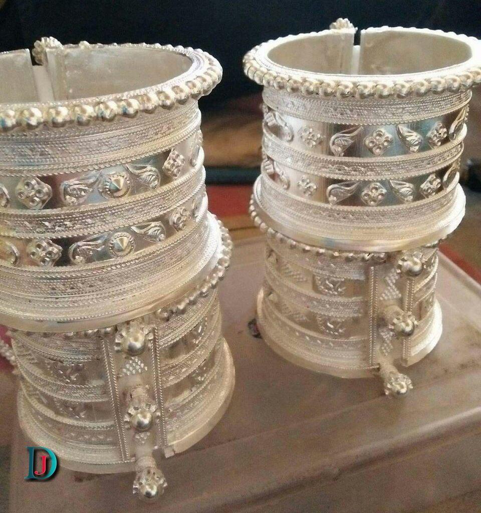 New and Latest Design of Rajasthani Desi Silver Bangles 