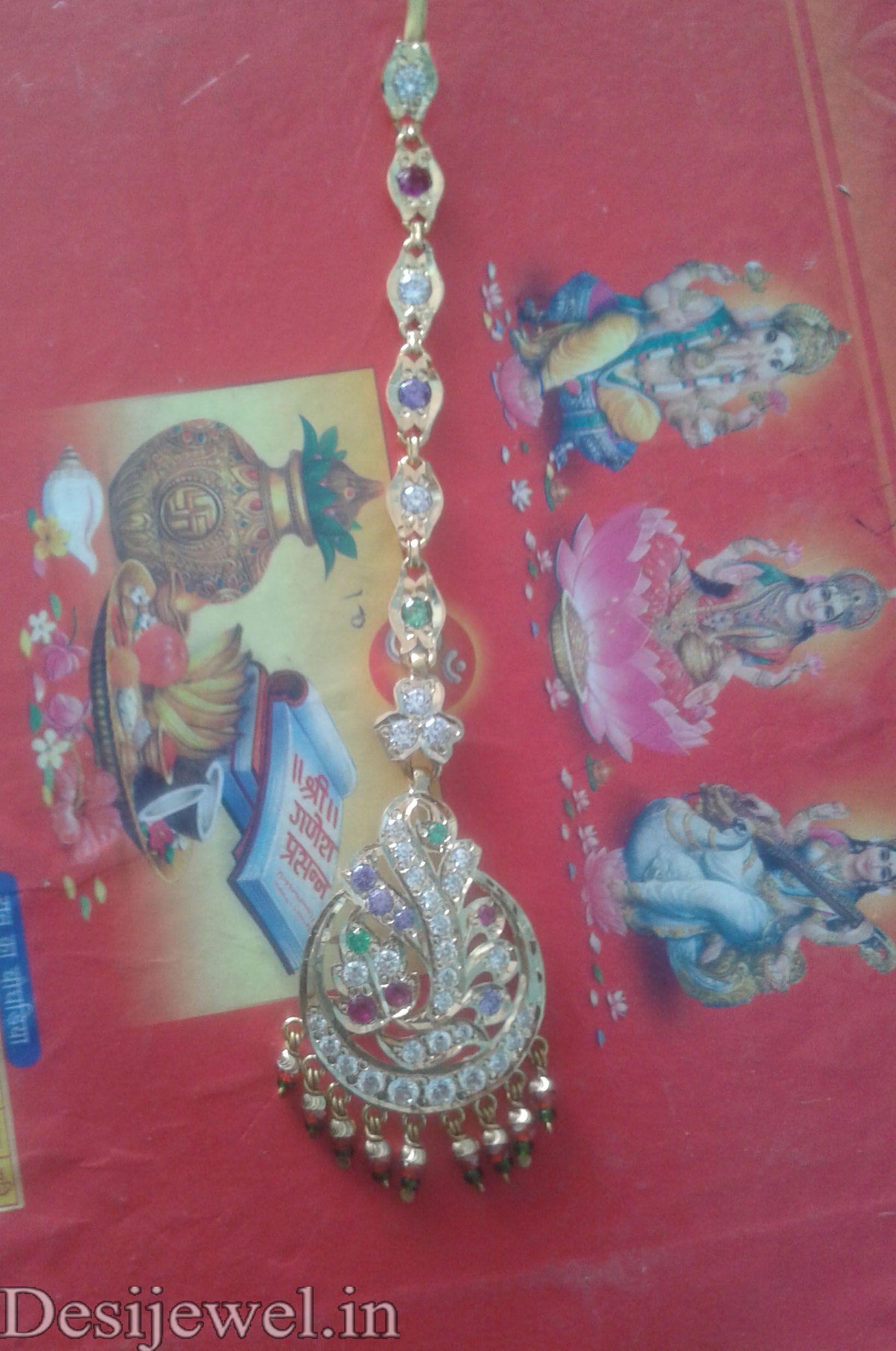 New and Latest Design of Rajasthani Desi gold sar-teeka 