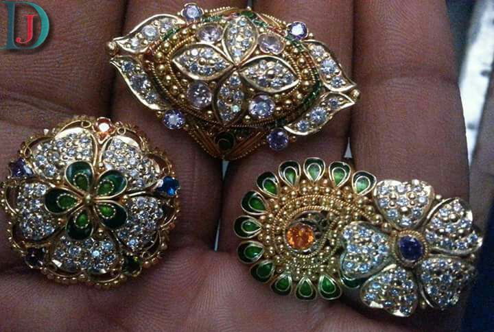 GOLD LADIES RINGS LATEST WITH STONE DESIGN RAJASTHANI TRADITIONAL - YouTube